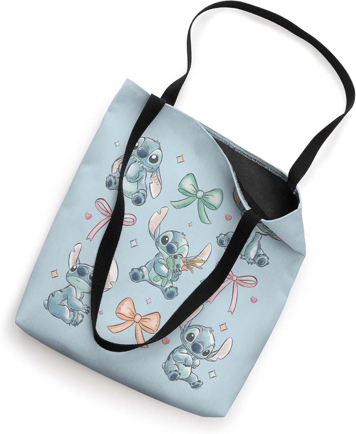 Disney Stitch & Scrump Coquette Style Bows Valentine's Day Tote Bag