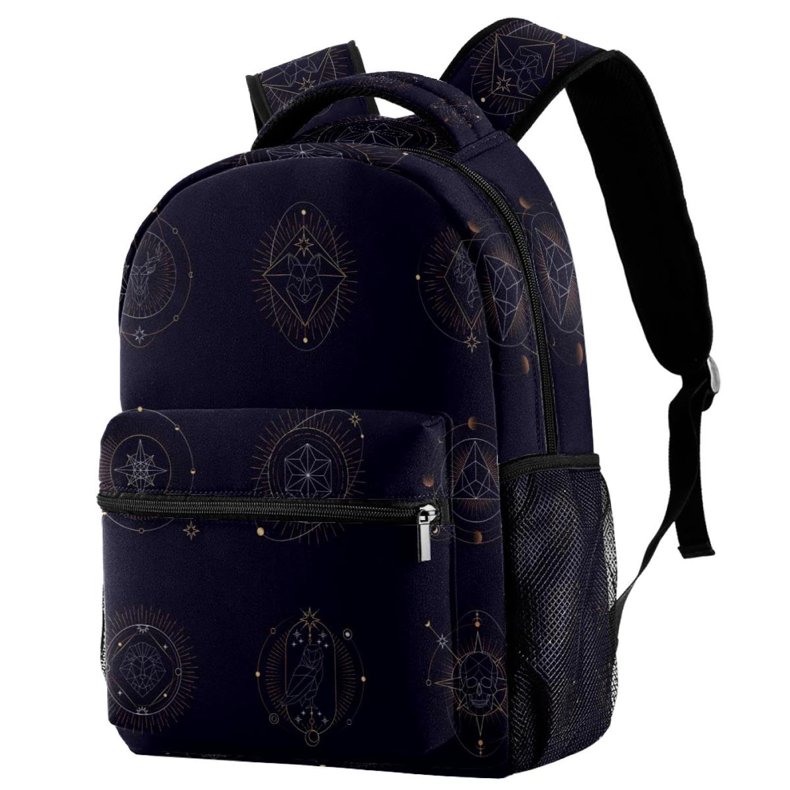 Sac à dos d'école géométrique multicolore pour ados et enfants | 40cm