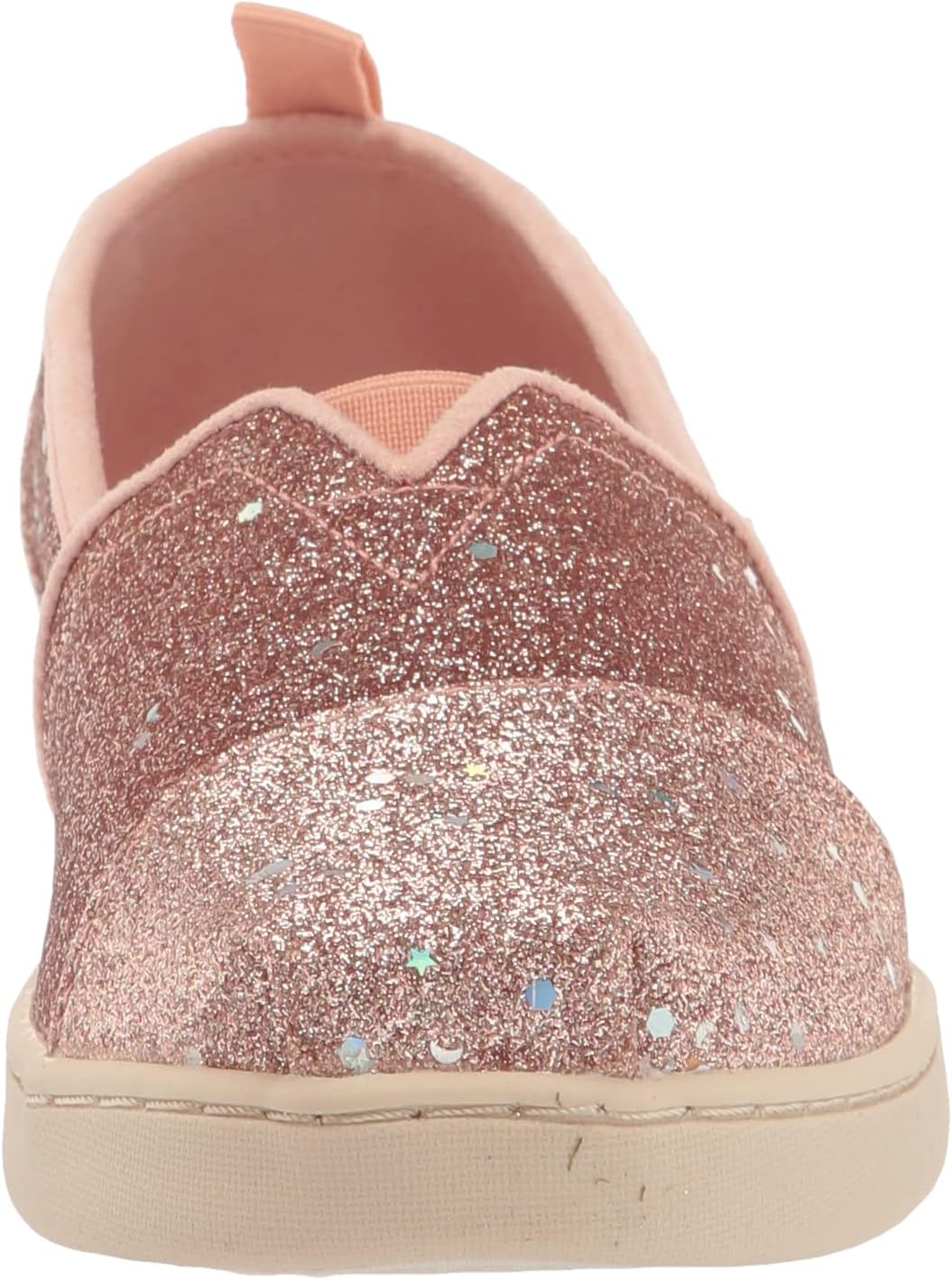 TOMS Girl's Alpargata Espadrille, Rose Gold Cosmic Glitter,1