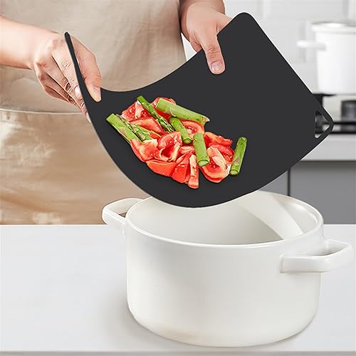 Miniatura 4 de WK Tablas de cortar flexibles de plástico para cocina, tapete de corte antideslizante flexible, hojas de corte finas, sin BPA, apto para
