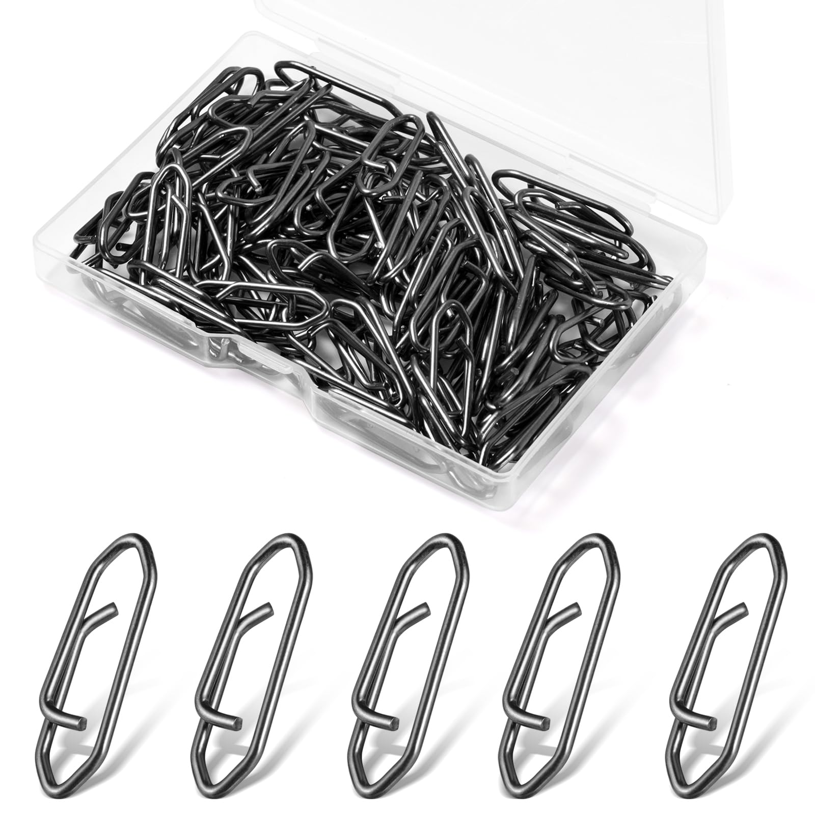 VEPEPE 100 Pack 3-Size Medium Stainless Steel Fishing Power Clips