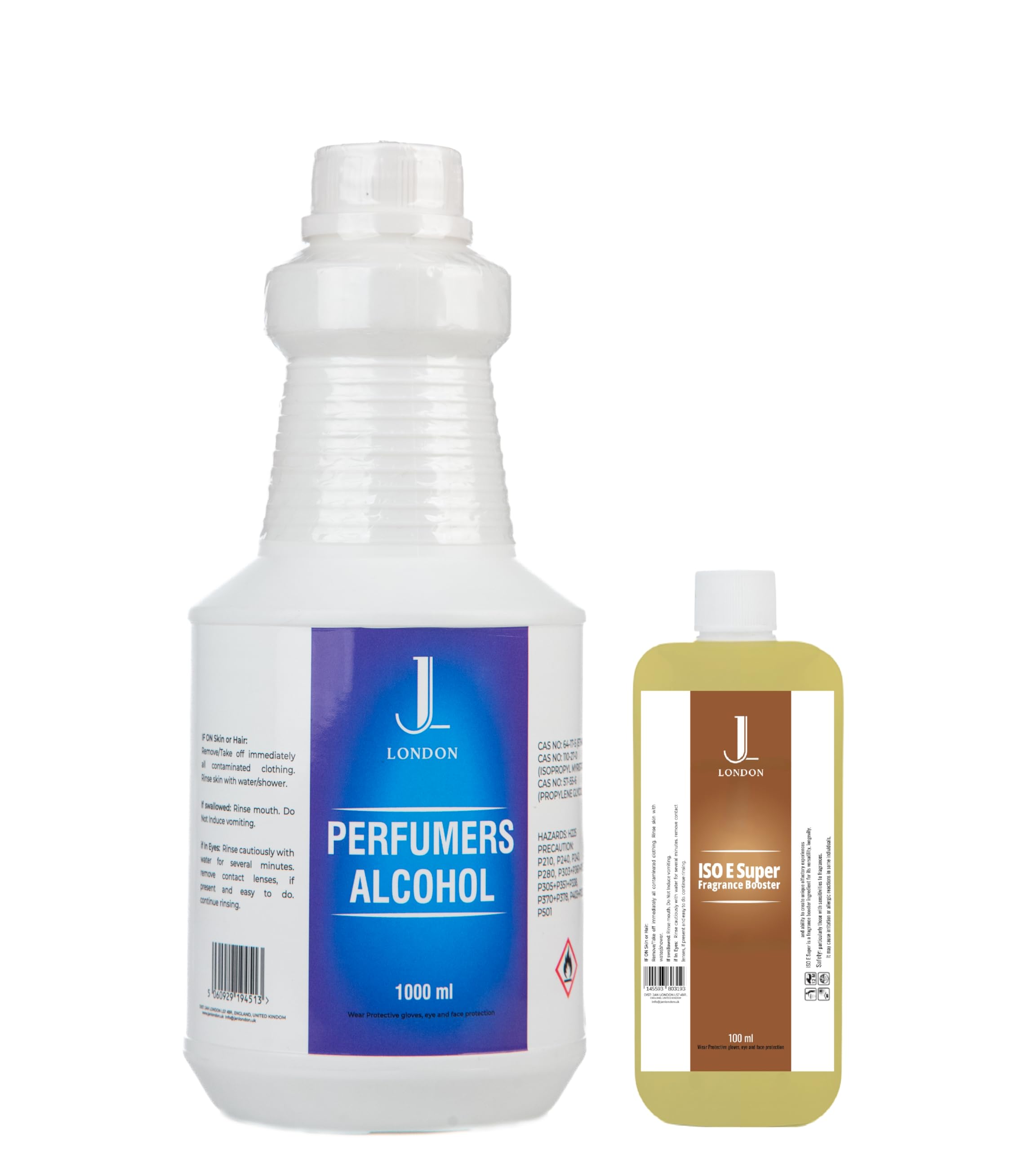 JAN LONDON Perfumer's Essentials Pack: ISOE SUPER 100ml, Perfumer's Alcohol 1Liter - Enhance Fragrances with Iso E Super, and Perfumer's Alcohol