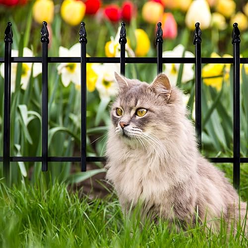 Miniatura 8 de Thealyn Cerca decorativa de metal para jardín de 22 pulgadas de ancho x 18 pulgadas de alto 5 paneles longitud total 917 pies valla plegable de