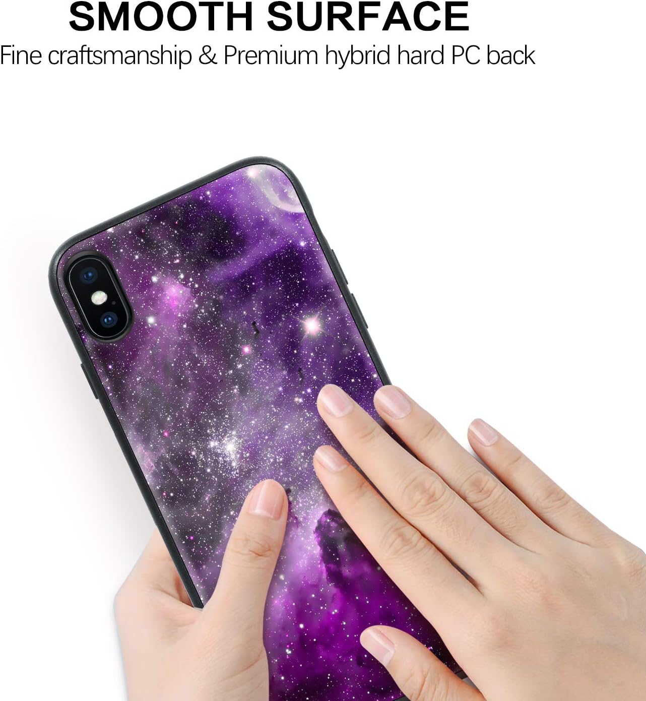 BENTOBEN iPhone Xs Case, Phone Case iPhone X,Slim Fit Glow in The Dark Shockproof Hybrid Hard PC Soft TPU Bumper Drop Protective Non Slip Girls Women Covers for iPhone Xs/X 5.8,Nebula/Space Design