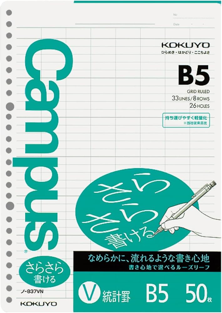 Amazon.co.jp: コクヨ キャンパス ルーズリーフ さらさら書ける B5 Amazon.co.jp: コクヨ キャンパス ルーズリーフ さらさら書ける B5