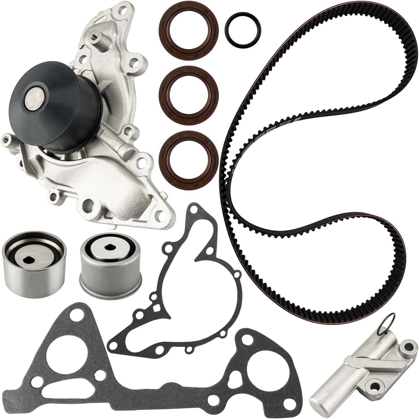 KAX Timing Belt Kit with Water Pump Fit for for Chrysler Sebring Cirrus, Mitsubishi Montero Sport Eclipse Galant, Dodge Stratus Avenger 2.5L 3.0L, OE#MD307487, MD319022, MD140071, MD341830, MD978743