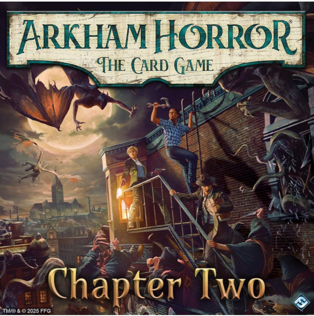 Asmodee Arkham Horror: The Card Game Chapter Two CORE Set - Cooperative LCG of Mystery & Madness with New Investigators & 3-Scenario Campaign, Ages 14+, 1-4 Players, Ages 14+, 90 Min Playtime