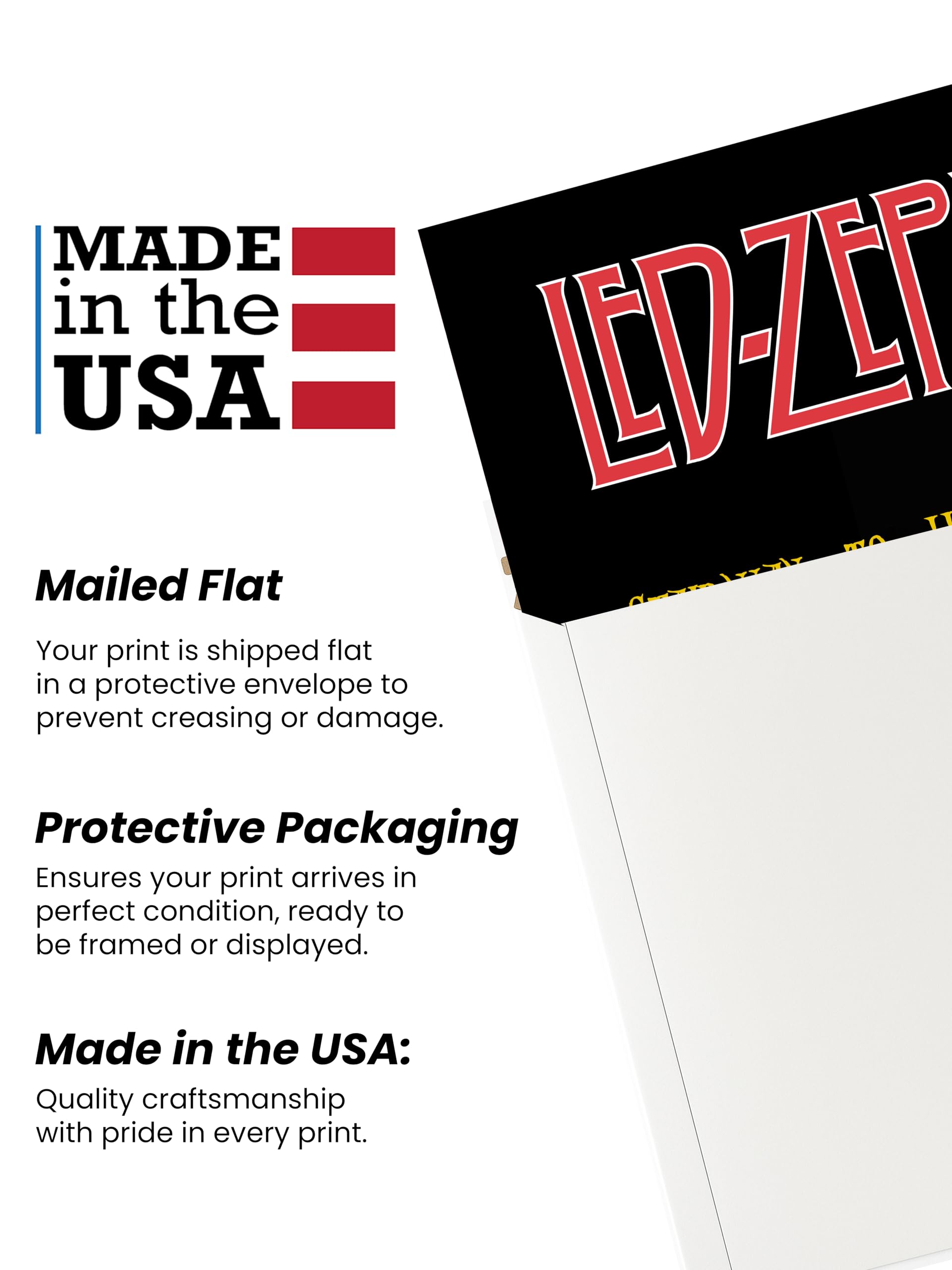 AMERICAN LUXURY GIFTS Stairway to Heaven Lyrics Wall Art Print – Vintage Rock Poster for Music Room, Studio, Office or Man Cave – Unframed 11x14” Song Lyric Decor for Fans & Gift Ideas