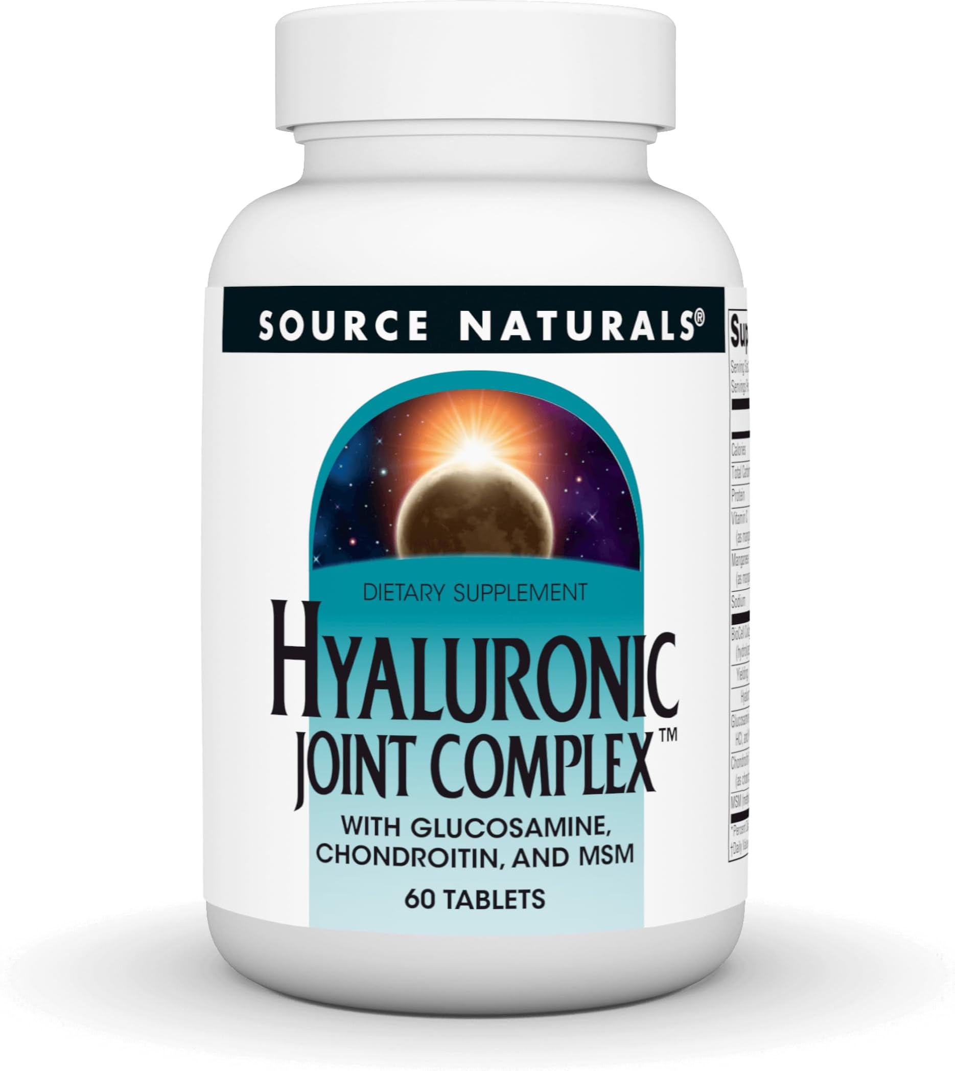 Source Naturals Hyaluronic Joint Complex with Glucosamine, Chondroitin & MSM Extra Strength - 60 Tablets