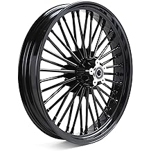 21x3。5 光泽黑色前轮轮圈脂肪王辐条无管哈雷旅游 FLHR FLHRS FLHRC FLHRXS 路王 FLHX 街道滑翔 FLTR 道路滑翔 FLHT FLHTC Electra 滑翔 2009-2023 ABS 非 ABS