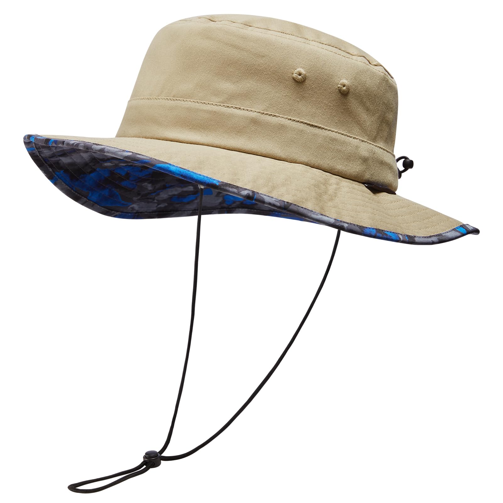 UVSAI UPF 50+ Foldable Sun Hat Patterned Under Brim Bucket Hats for Summer Hiking Fishing Beach Safari Men Women