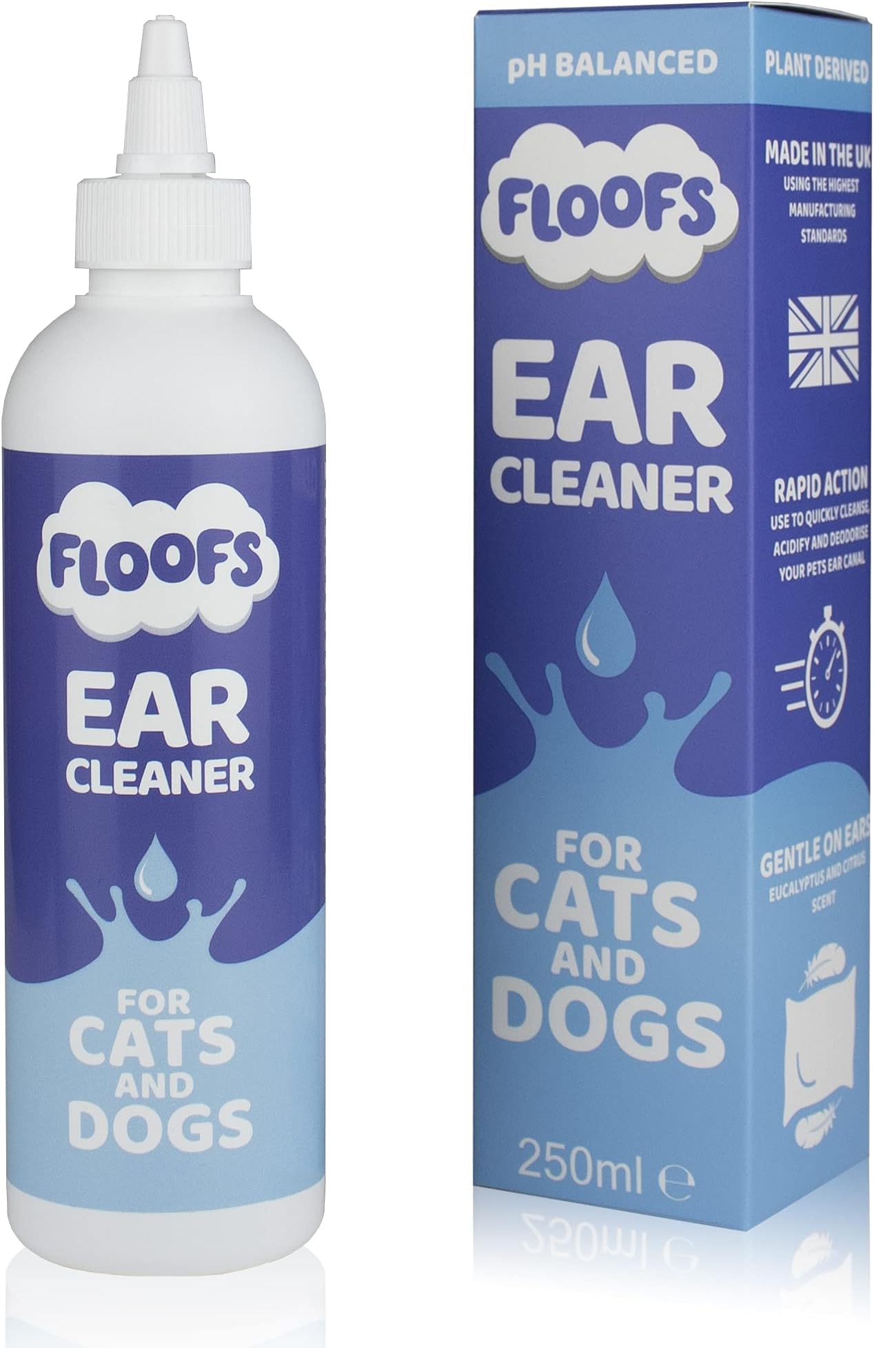 Tuff Pets Floofs Dog Ear Cleaner Drops | Veterinary Strength | Multiple Use Cleanser For Your Pets Ears | Fast Acting Formula for Cats and Dogs
