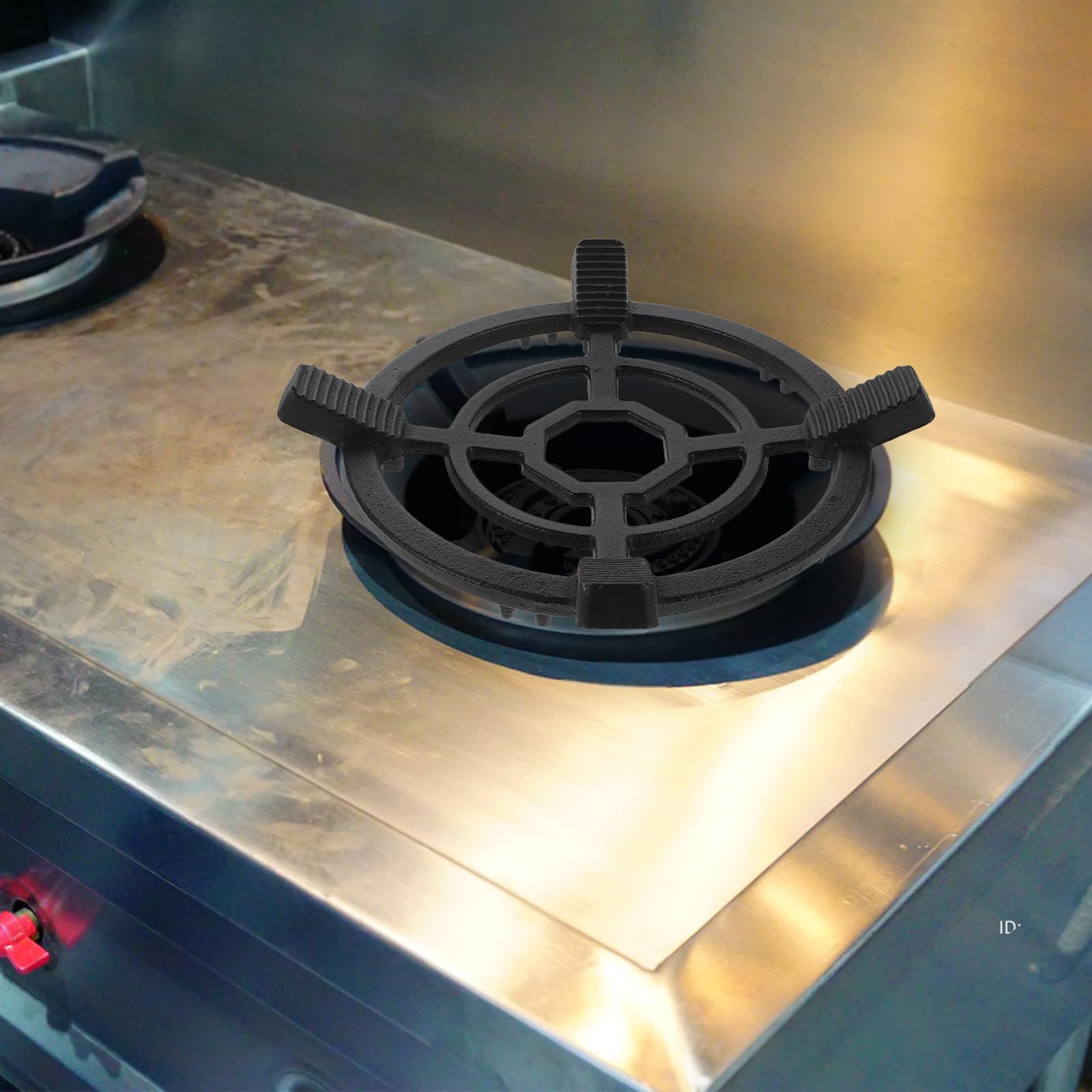 BESPORTBLE Reductor de rejilla para cocina de gas, para estufa, cocina a fuego lento, cafeteras, cafeteras, sartenes y utensilios de - Soporte para rejilla de color negro