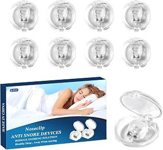 Sleep Clips snoring, Anti Snoring Devices(8pcs), Anti snoring Nose Clip, Snoring Nose Clip, Snore Stopper,Snoring Solution for Comfortable and Quieter Sleep, Snoring Magnetic Nose Clips