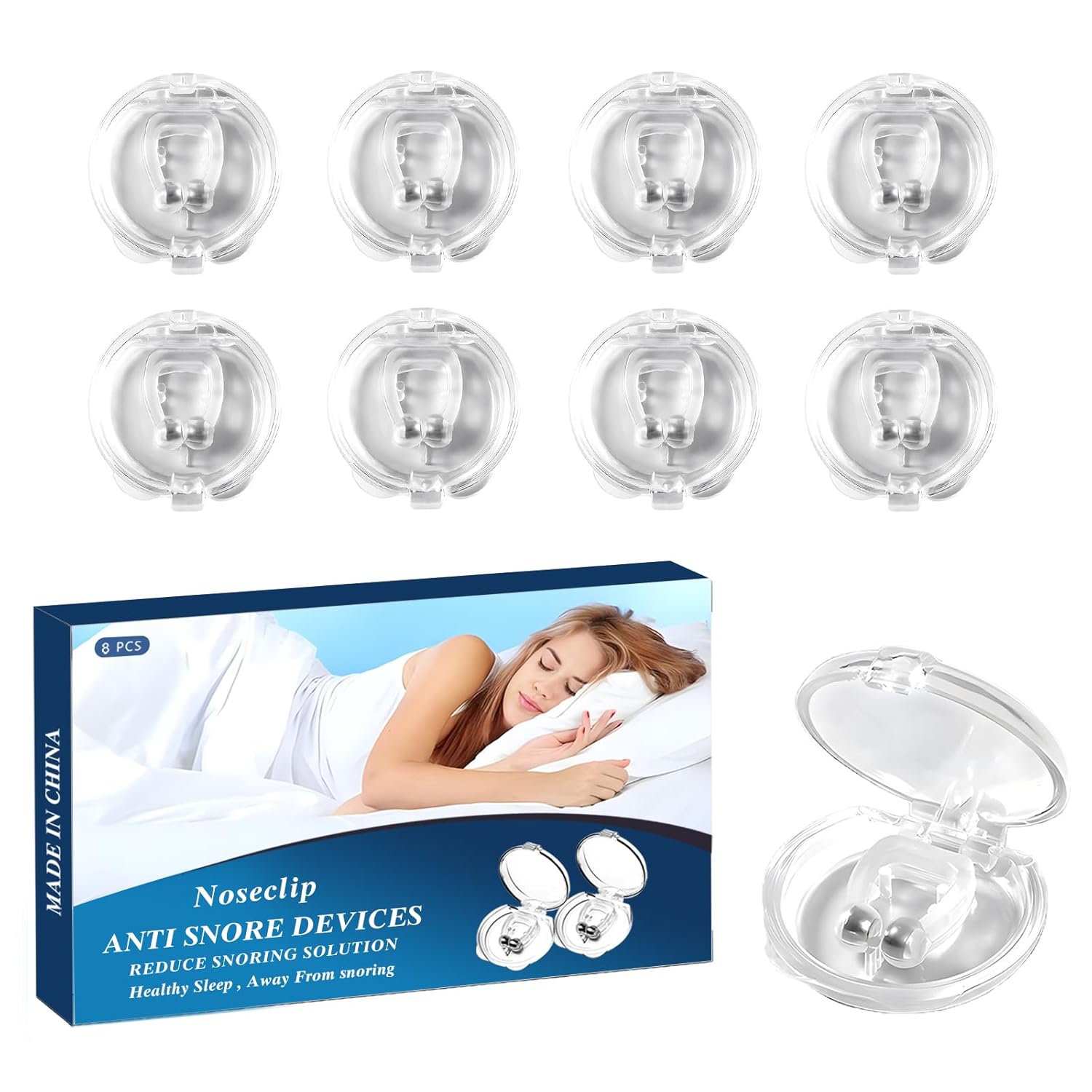 Sleep Clips snoring Anti Snoring Devices 8pcs Anti snoring Nose Clip Snoring Nose Clip Snore Stopper Snoring Solution