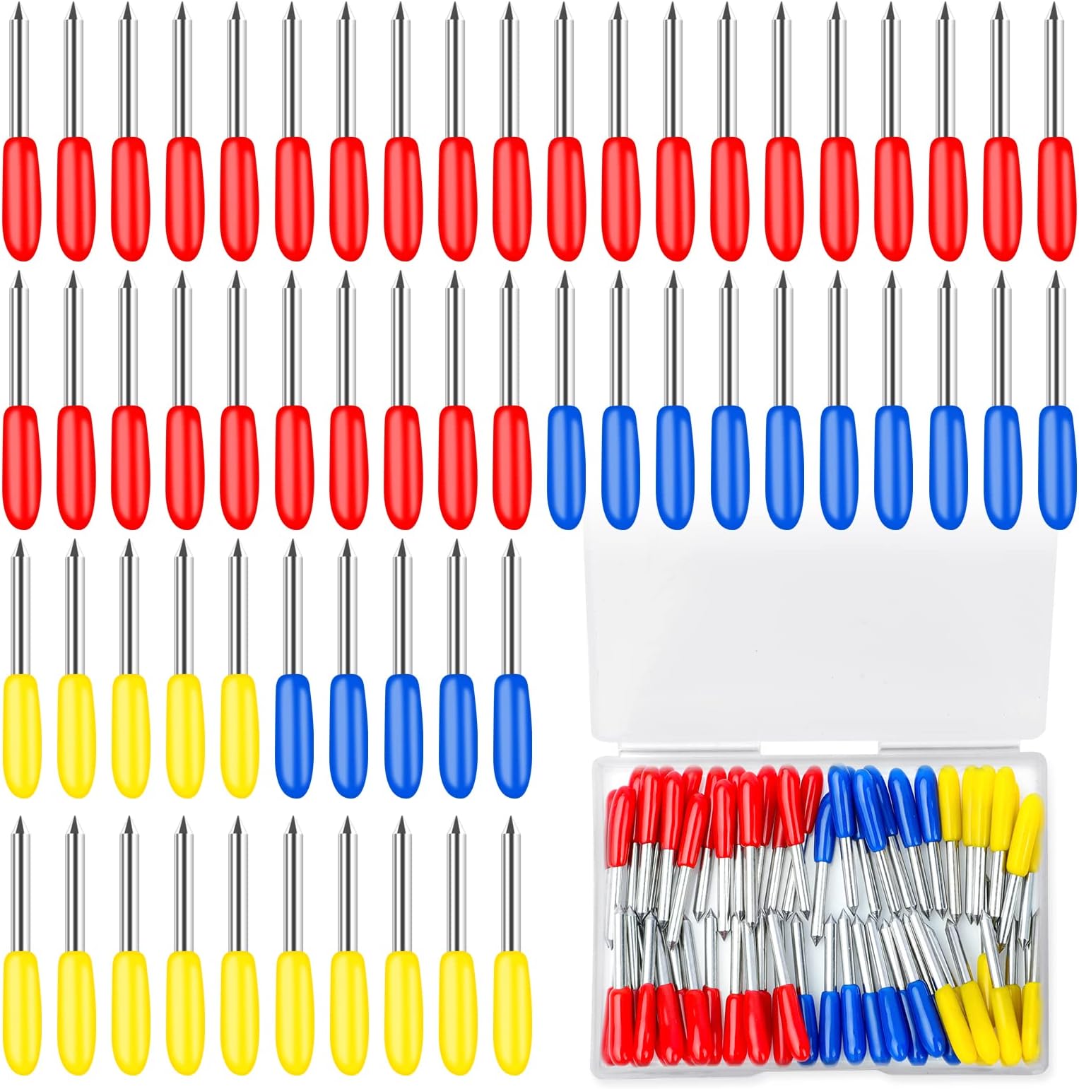 60PCS Cutting Blades for Explore Air 2/3/Expression - 15pcs 30°, 30pcs 45°, 15pcs 60° Deep Cut Fine Point Replacement Blades