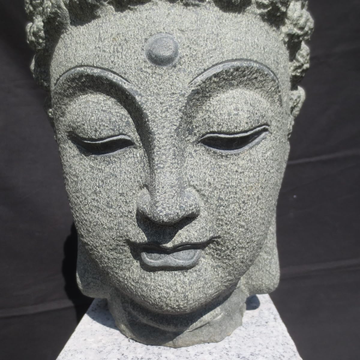 仏教美術 仏頭 石像 石彫 石造 仏像 石造如来頭部 文化遺産オンライン