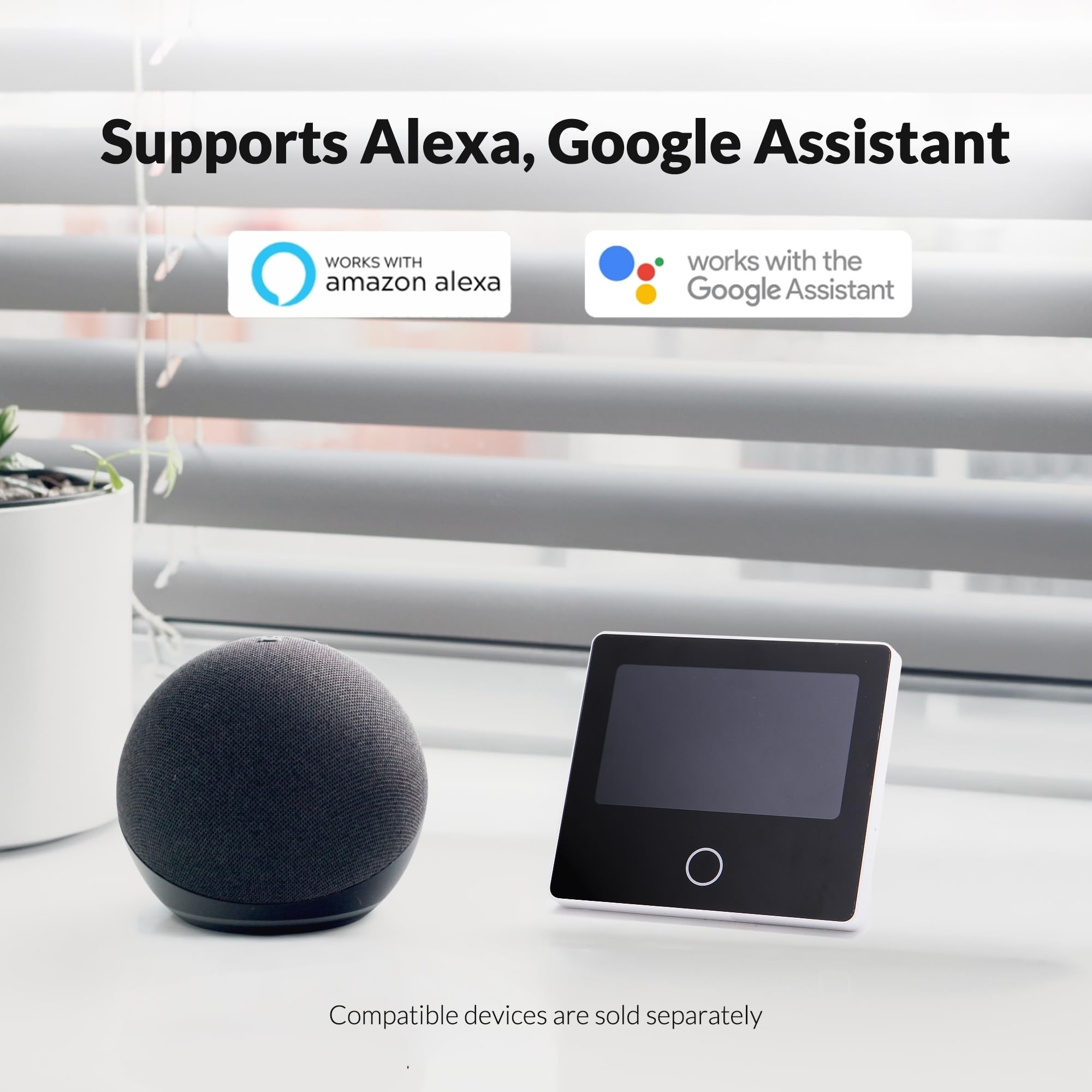 HESTIA Kit di sicurezza domestica intelligente HD da 4,3 pollici, sistema di allarme wireless senza canone mensile, kit di sicurezza per la casa touch screen con sensore di movimento PIR, sensore per