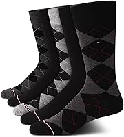 Tommy Hilfiger Men's 5-Pack Lightweight Patterned Dress Crew Socks - Breathable Comfort for Work, Casual & Formal Wear