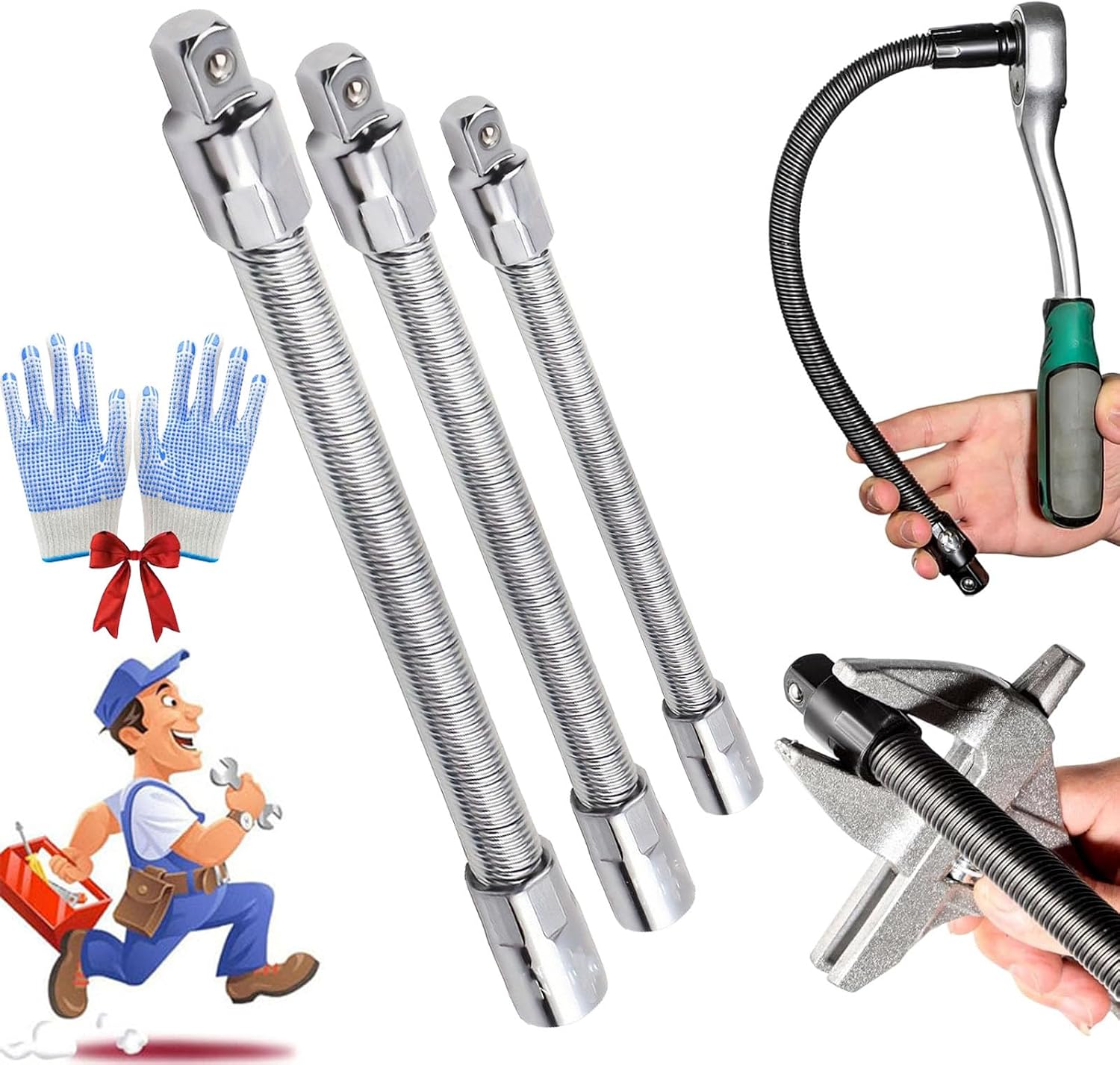 Amazon.com: 1/2 Flexible Shaft Extension Extender Torque Socket ...