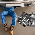 MasterSpec Professional 1180PCS Hand Tool Set Aluminum Case, Complete Tool Kit with Rolling Tool Box, Household Tool Kit, Full Tool Set for Home Use, Car Repair and Mechanics