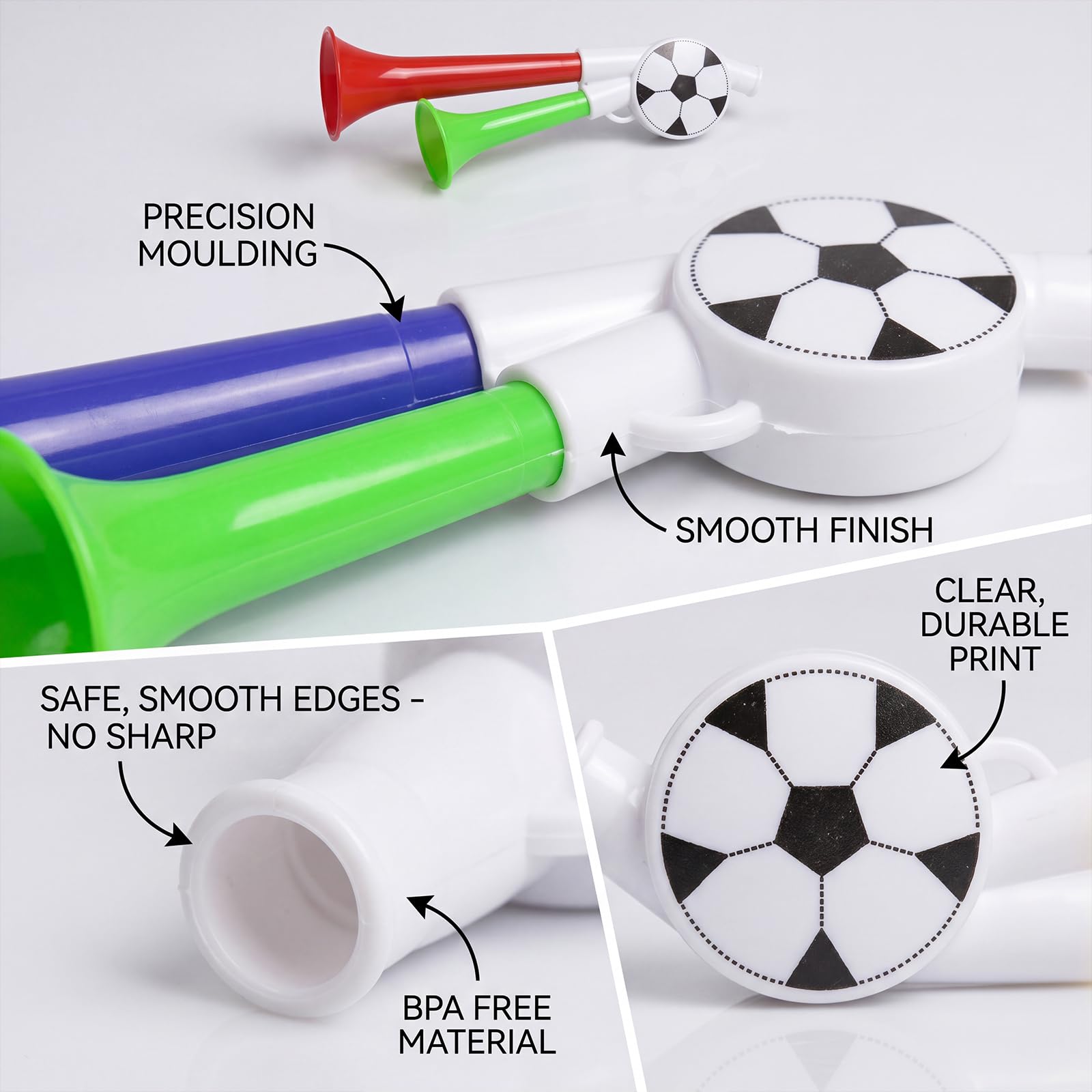 Tromba Ad Aria Compressa Portatile, Tromba Pneumatica con Pompa, Ideale per Gite in Barca, Eventi Sportivi, Feste, Compleanni, Lauree e Altre Occasioni