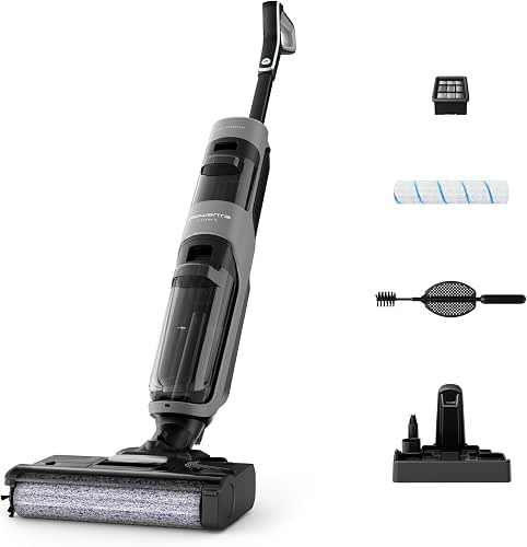 Rowenta X-Clean 4 Aspirateur Balai Laveur sans Fil, Aspiration et