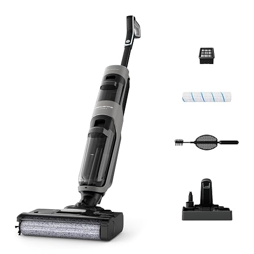 Rowenta X-Clean 4 Aspirateur Balai Laveur sans Fil, Aspiration et