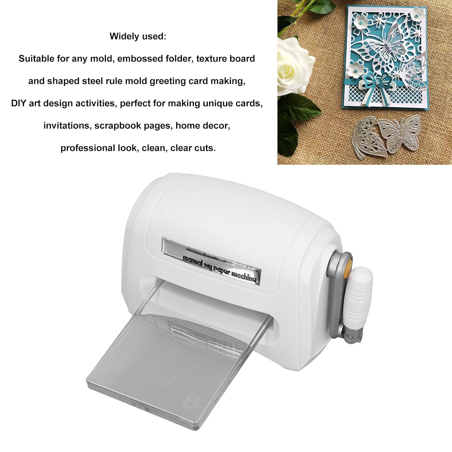 LT 868S Die Cutting Machine, Opening Scrapbooking Machine DIY Manual Embossing Tool with Plastic Boards for Paper Card, Leather