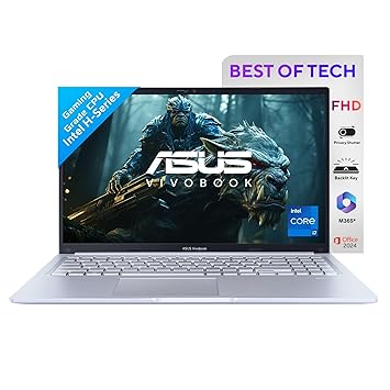 ASUS Vivobook 15, Intel Core i7 13th Gen 13620H, 16GB RAM, 512GB SSD, FHD 15.6", Windows 11, Office Home 2024, Cool Silver, 1.70kg, X1502VA-BQ837WS, Intel UHD iGPU, M365 Basic (1Year)* Laptop