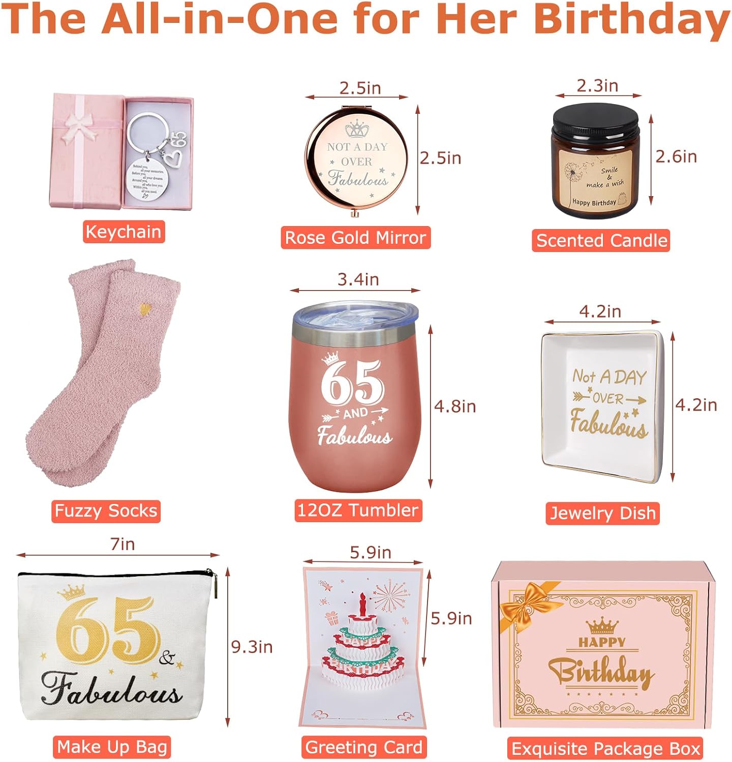 65th Birthday Gifts For Women, Happy 65th Birthday Gifts For Her Best Friend Mom Sister Wife Turning 65, Gift For 65 Year Old Woman Birthday Unique, Funny Birthday Gift Box Ideas - Image 6