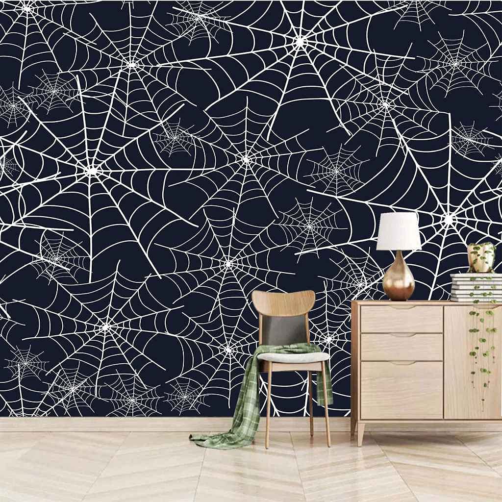 Papier peint toile 3D toile d'araignée poster mural géant 200x140 cm pour salon