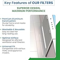 Vista 3 de Filter Everything Filtros de aluminio de repuesto para microondas compatibles con Whirlpool W10120839A, modelos Kenmore – 5-5/8 x 11-5/8 x 3/32