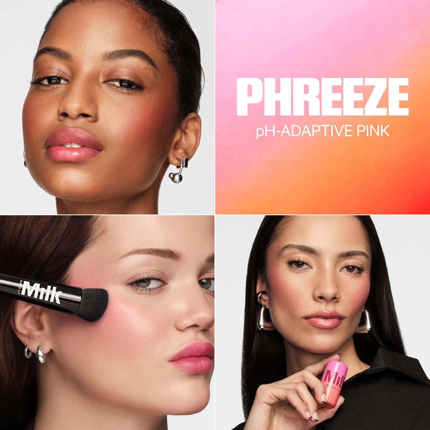 Milk Makeup Skincare Jelly Gift Set – Hydrating + Brightening Face Serums and Blush + Lip Stain in pH-Adaptive Pink – Two Full Size Serum Sticks .21oz + Travel-Friendly Jelly Tint (pHreeze) .17oz