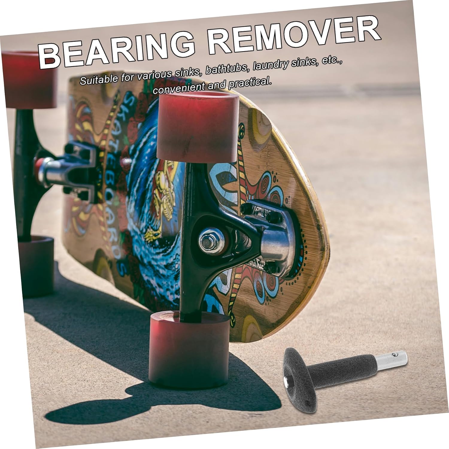 Toddmomy Roller Skate Bearing Puller Tool Efficient Bearing Removal for Skateboards Lightweight and Portable Skate Tool for Quick Maintenance