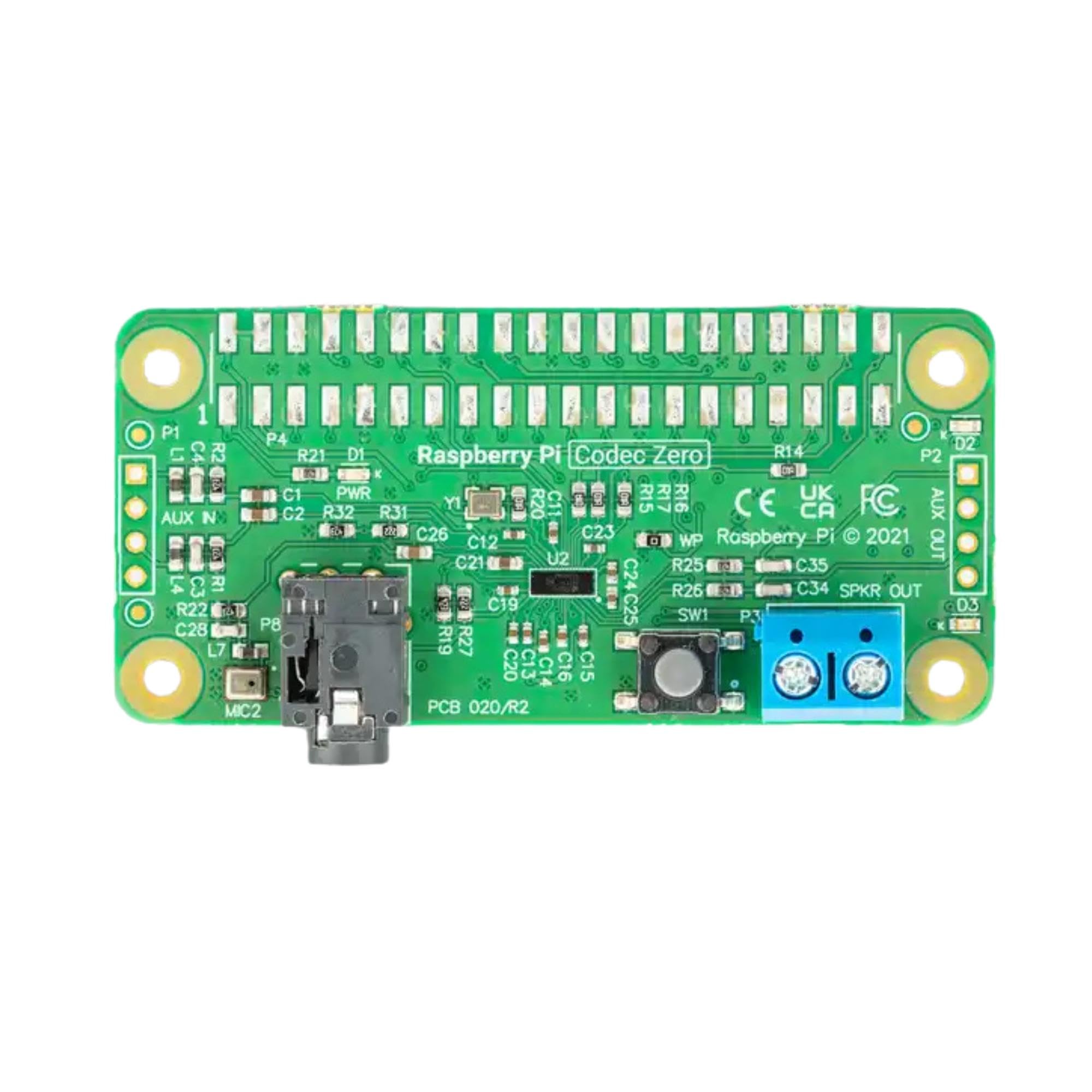 Tarjeta de Sonido Raspberry Pi® IQaudio Codec Zero