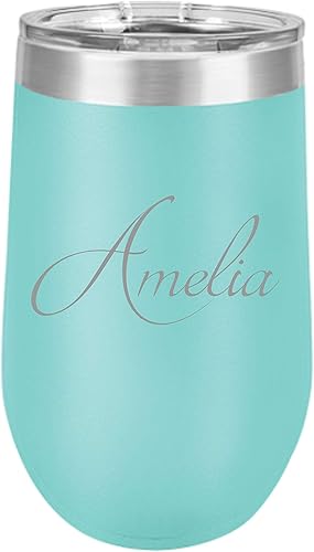 Miniatura 9 de Vaso de vino personalizado sin tallo, de acero inoxidable para vino y café, vaso personalizado, perfecto para regalos de dama de honor, bodas y