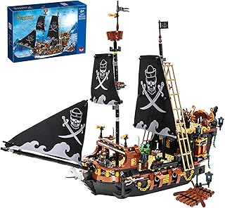 Seyaom Pirate Ship Toy Mini Building Block Sets - Classic Boat and Ship of The Caribbean Construction Kits - Ideal Gift for Adults Boys Girls - 1328 PCS - NOT Compatible with Lego