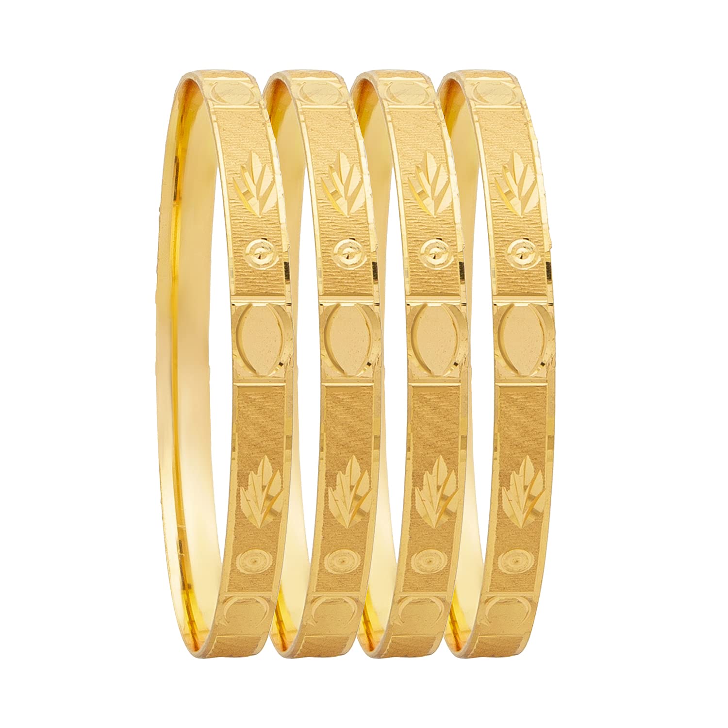 Shining Jewel Fashion Gold Plated Traditional Designer Bangles for Women (Pack of 4) SJ_3462_2.8 (B09X77MLYP) Amazon Price History, Amazon Price Tracker
