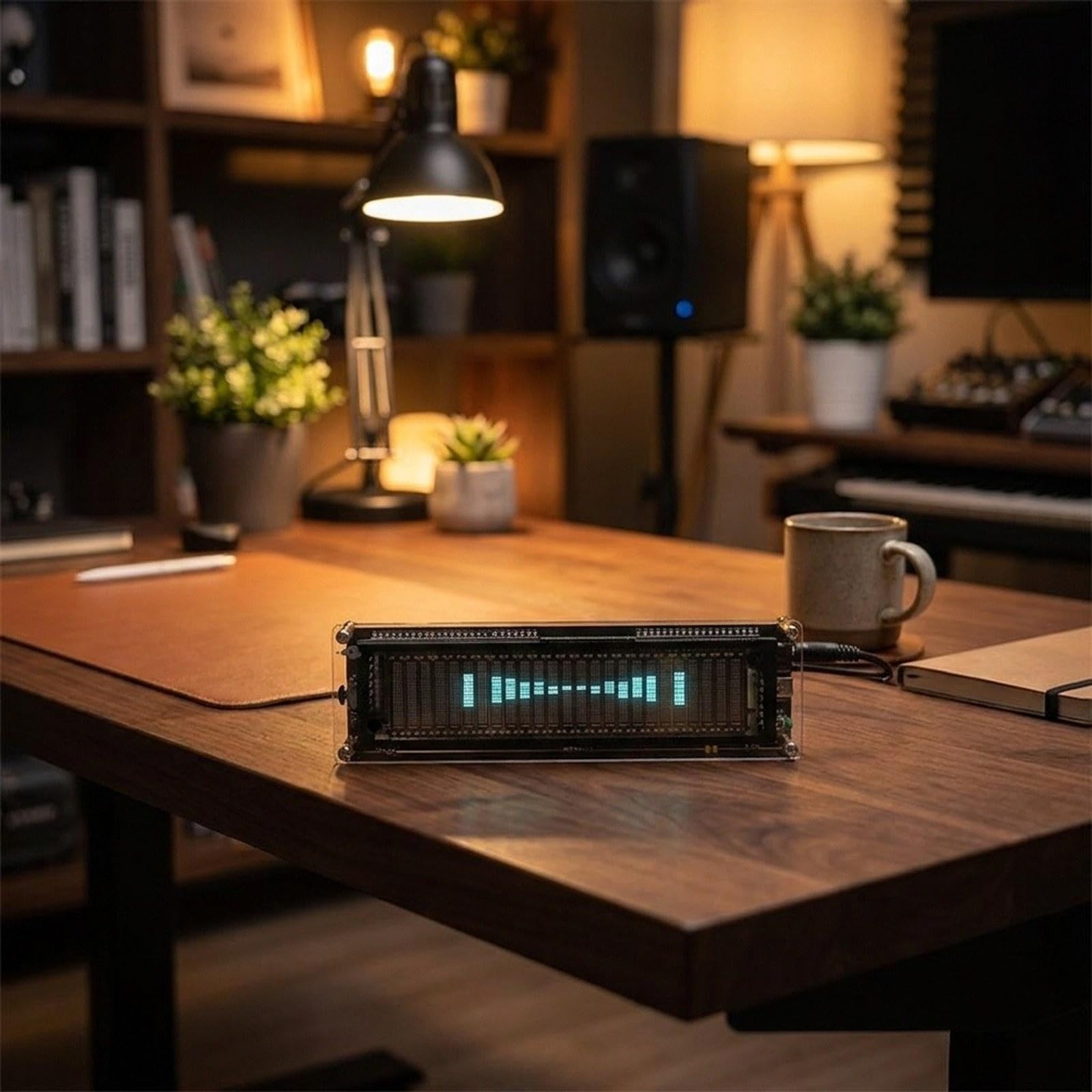 Audio Analyzer con Display E LED Indicatore Livello Sonoro Accessorio Acrilico per Appassionati di Musica Adatto a Decorazione Home