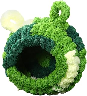 GANAZONO Warm Bird Nest Bed for Cage Plush Hanging Bird Snuggle Hut for Parakeets Conures and Cockatiels Cozy Sleeping House Stylish Tiger Skin Pattern Easy to Install Soft Fleece Versatile
