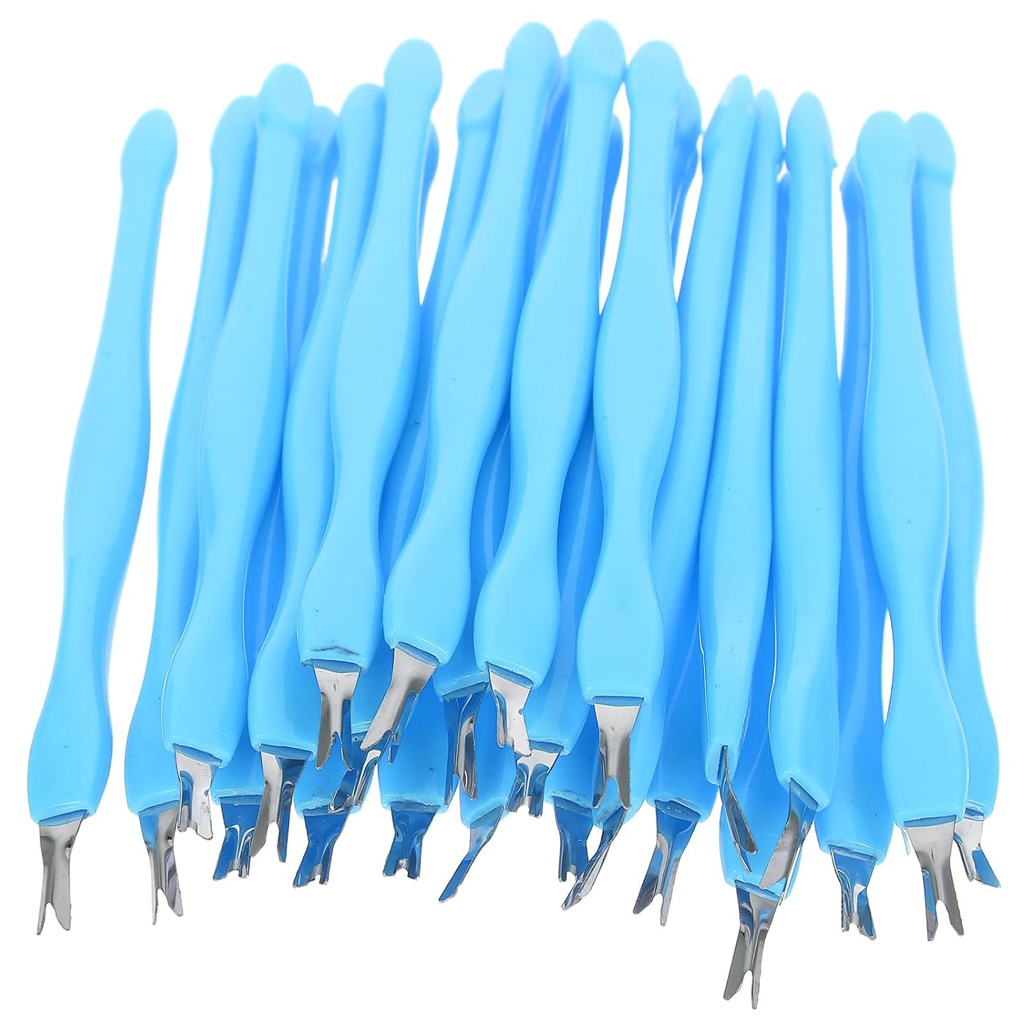 24pcs Stainless Steel Nail Cuticle Tools Set with Dead Skin Remover Fork and Nail Grooming Trimmer for Manicure and Pedicure at Home and Salon