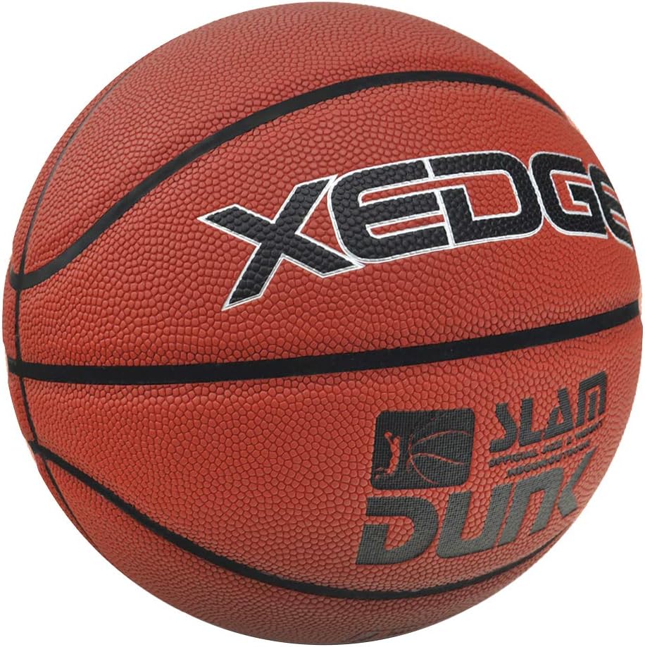 XEDGE Basketball Size 5/6/7 Composite Leather Street Basketball Indoor Outdoor Game Ball with Needle,Pump and Carry Bag