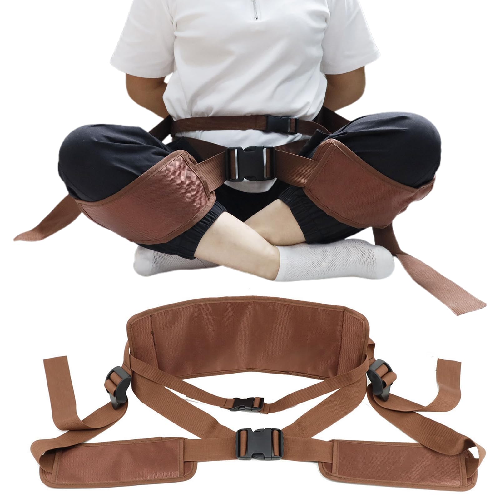 Corrector de postura sentado, ajustable, para hombres y mujeres, yoga, meditación, sentado, postura, cinturón alisador de espalda, escoliosis