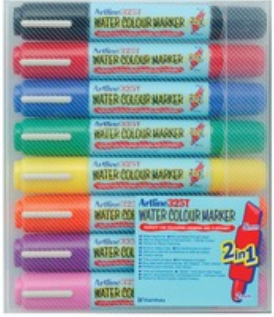 artline325T Wallet of 8 Assorted Water Colour Marker
