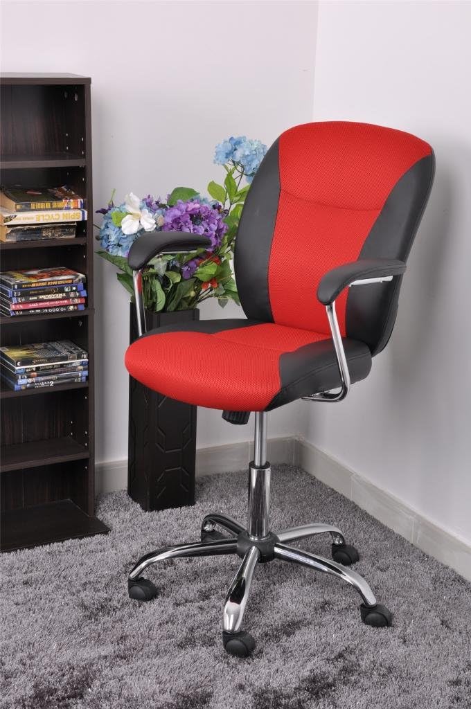 FurnitureR 360 Swivel Red PU Office Computer Desk Chair Amazon.ca Home