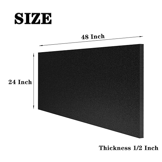 Lámina Plástica HDPE 1/2 Pulgada x 24" x 48", Panel Sólido Polietileno Alta Densidad miniatura 2