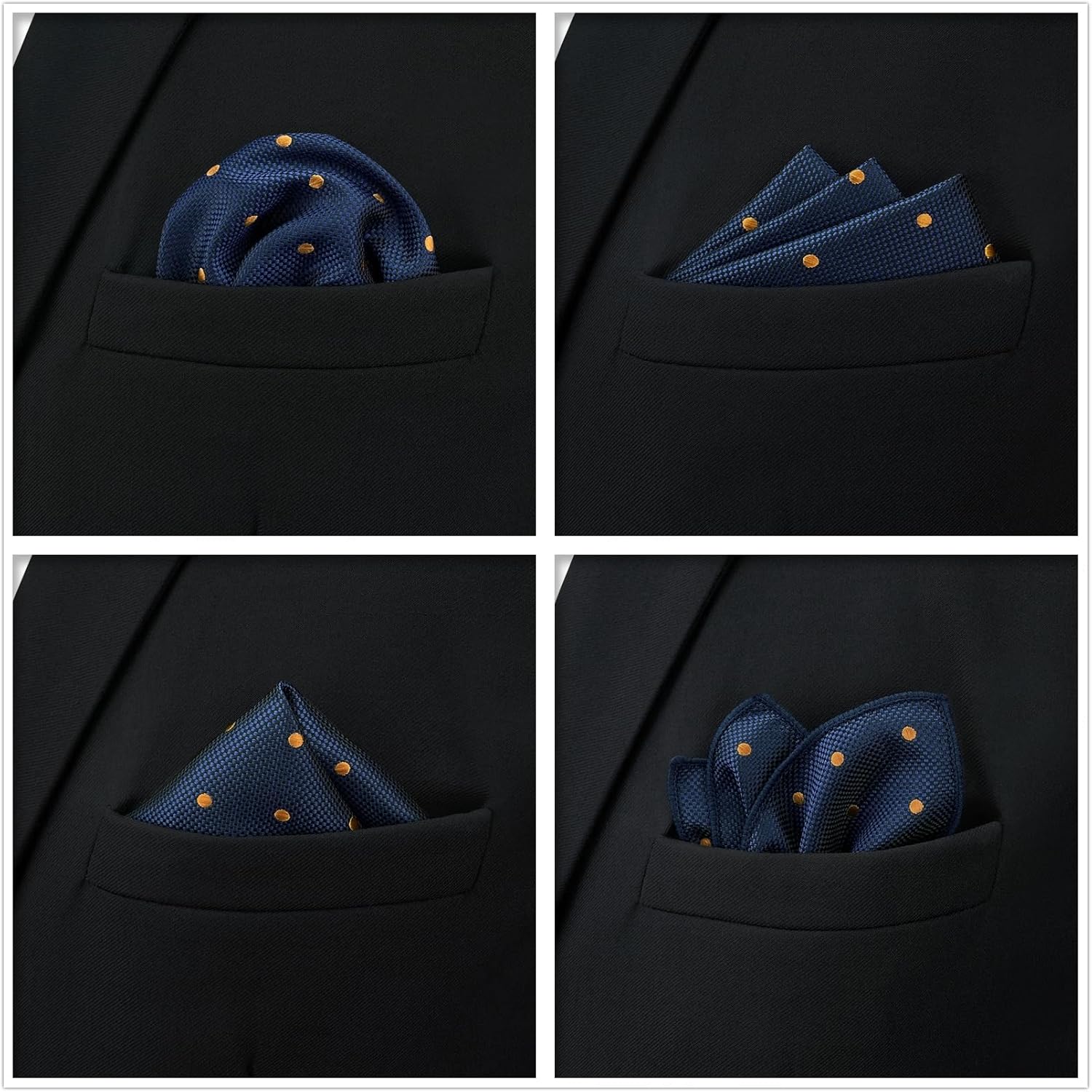 S&W SHLAX&WING 5 Pack Men's Pocket Squares Set 12.6" Formal Handkerchiefs for Suits Weddings Tuxedos Assorted Colors Patterns - Image 5