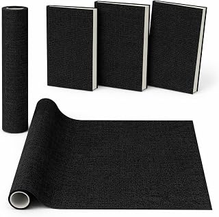 Professional Archival Grade Black Bookbinding Linen Fabric - 57" x 17.3" for Album Making & Custom Binding