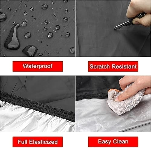 Miniatura 3 de Capas de funda para automóvil compatible con SsangYong Korando Kyron Musso Rexton impermeable, para todo tipo de clima, resistente al viento, a la